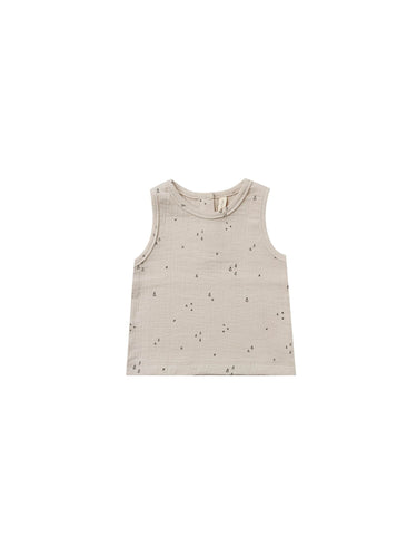 Quincy Mae Organic Woven Tank, Ash